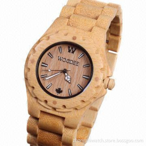 Christmas Fashionable Watches, Made of China Strong Bamboo, Handmade, 100% Natural, Waterproof